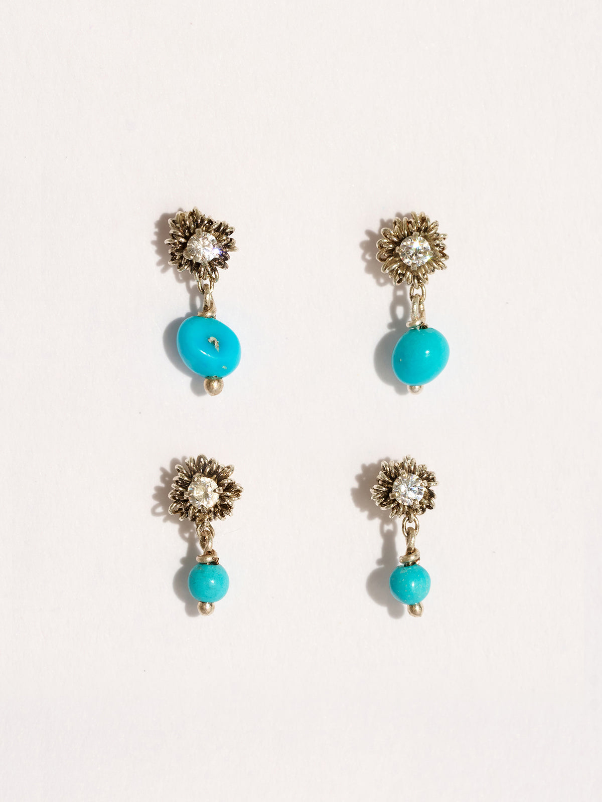 Daisy Blue Drop Earrings