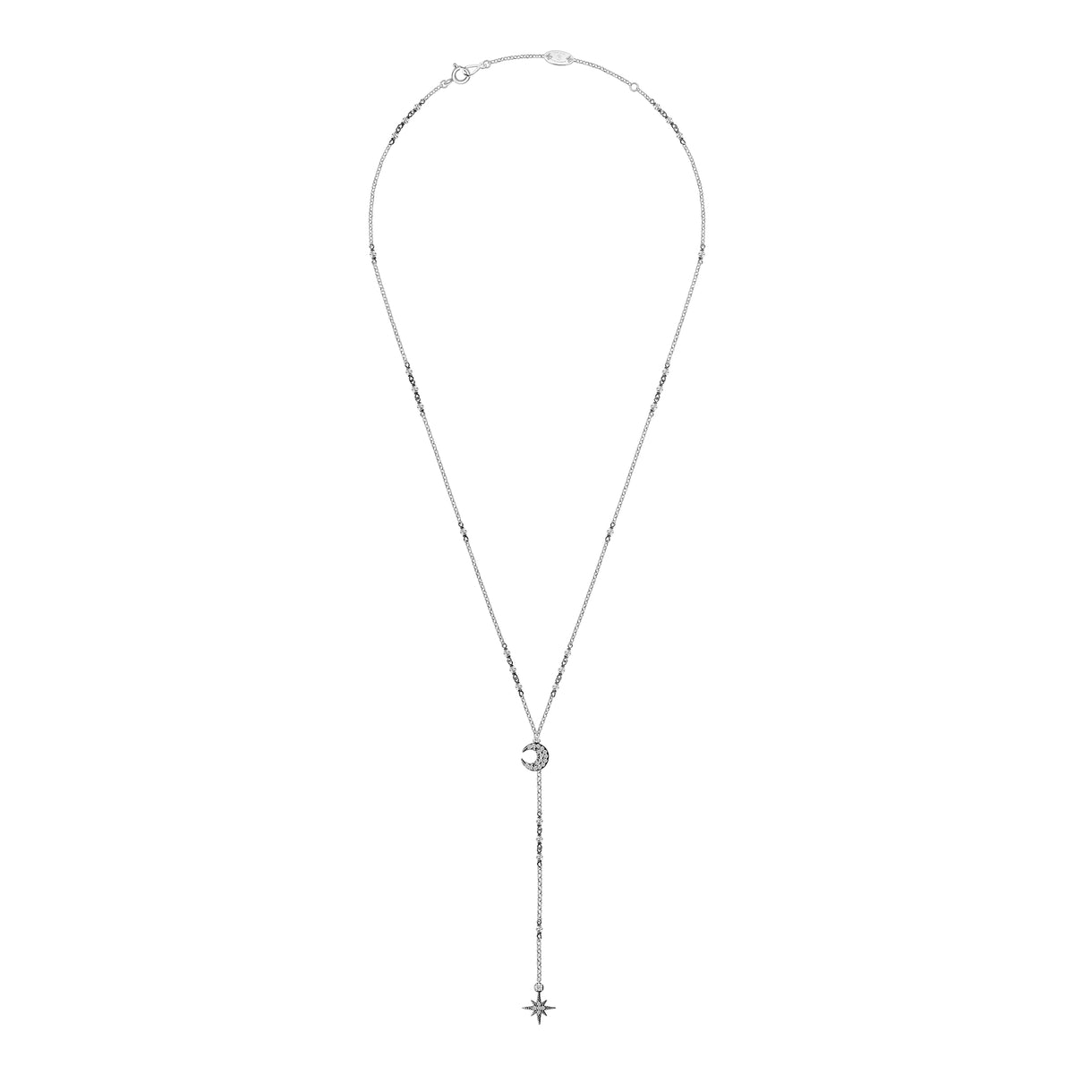 Star Moon Lariat Necklace