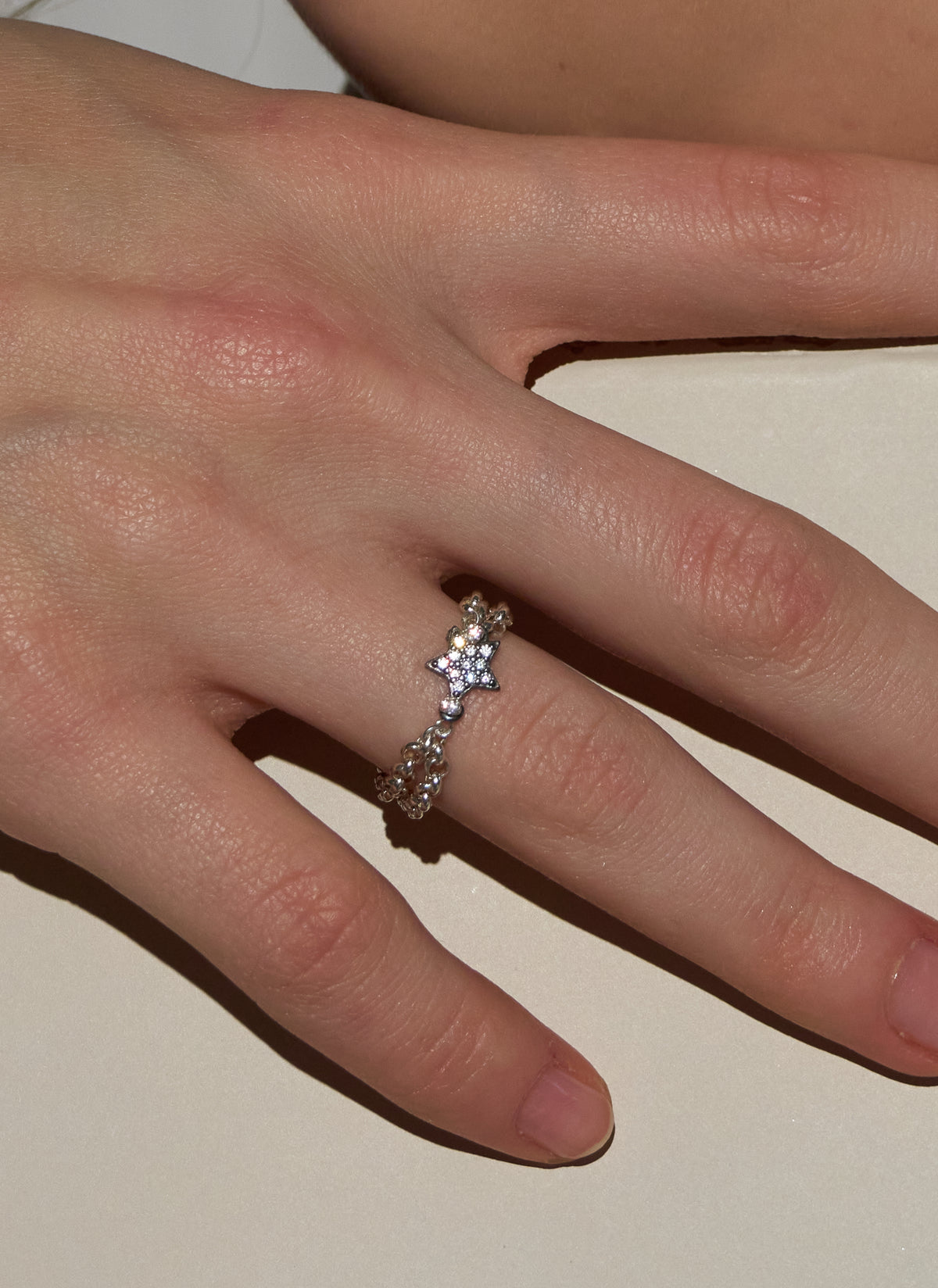 Double-Band Star Ring