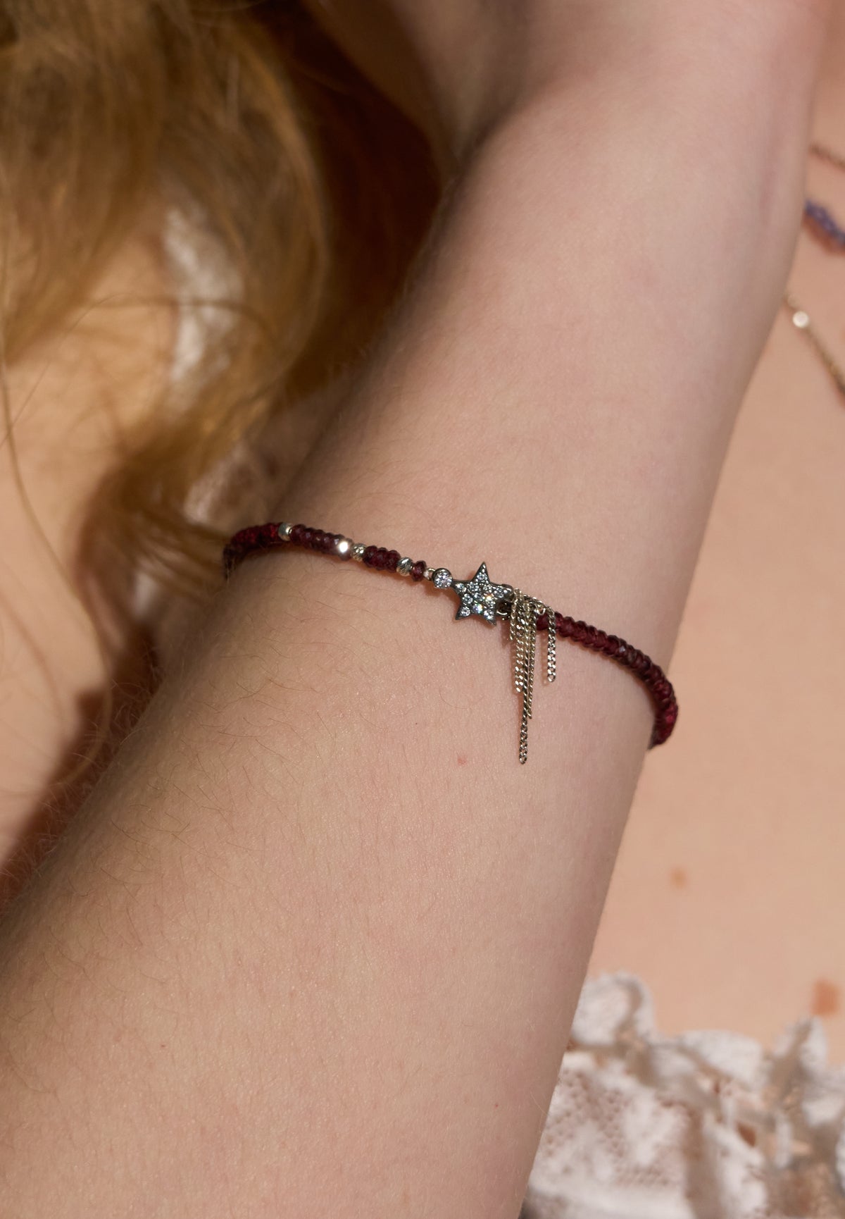 Garnet Shooting Star Bracelet