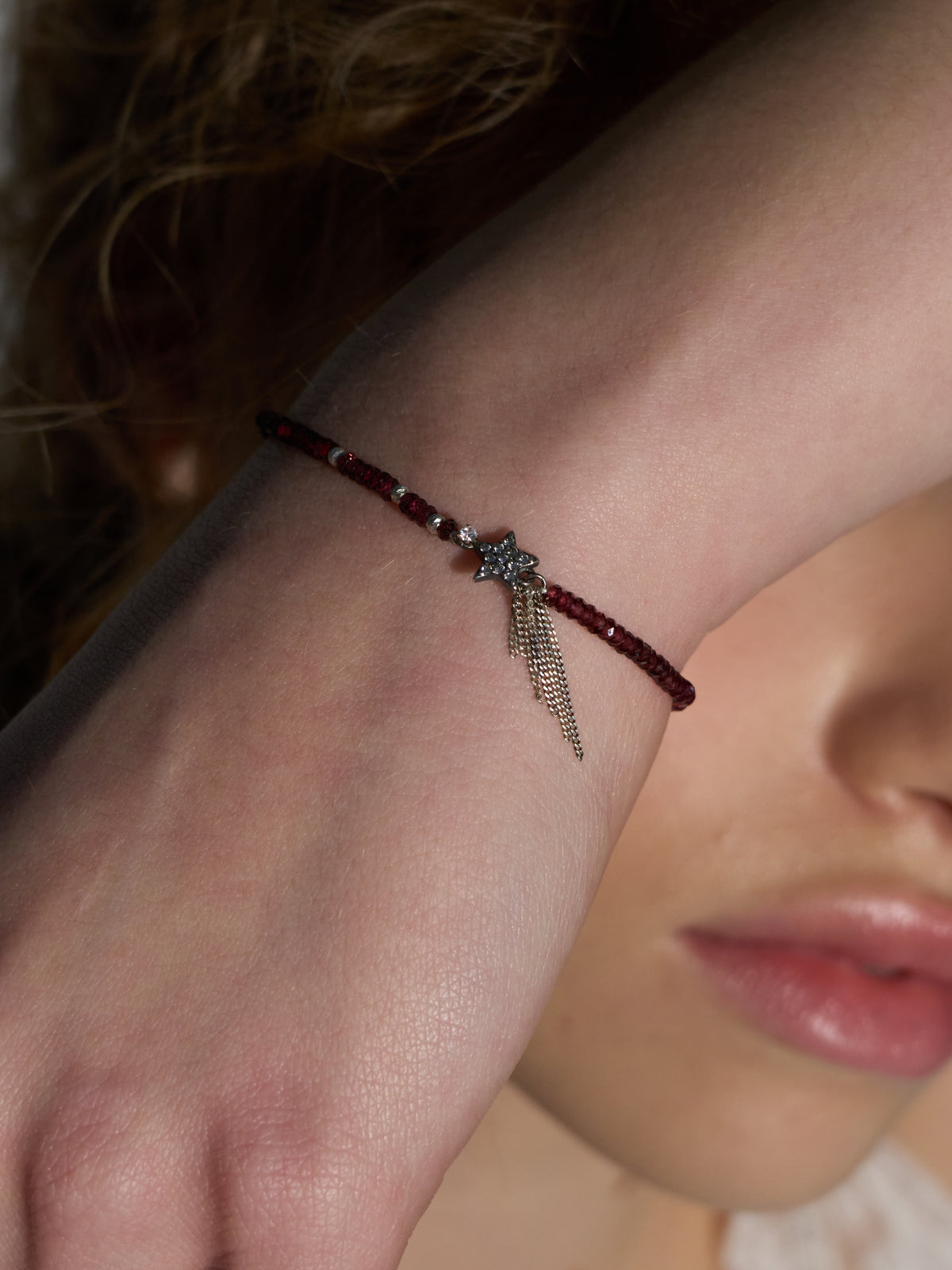 Garnet Shooting Star Bracelet