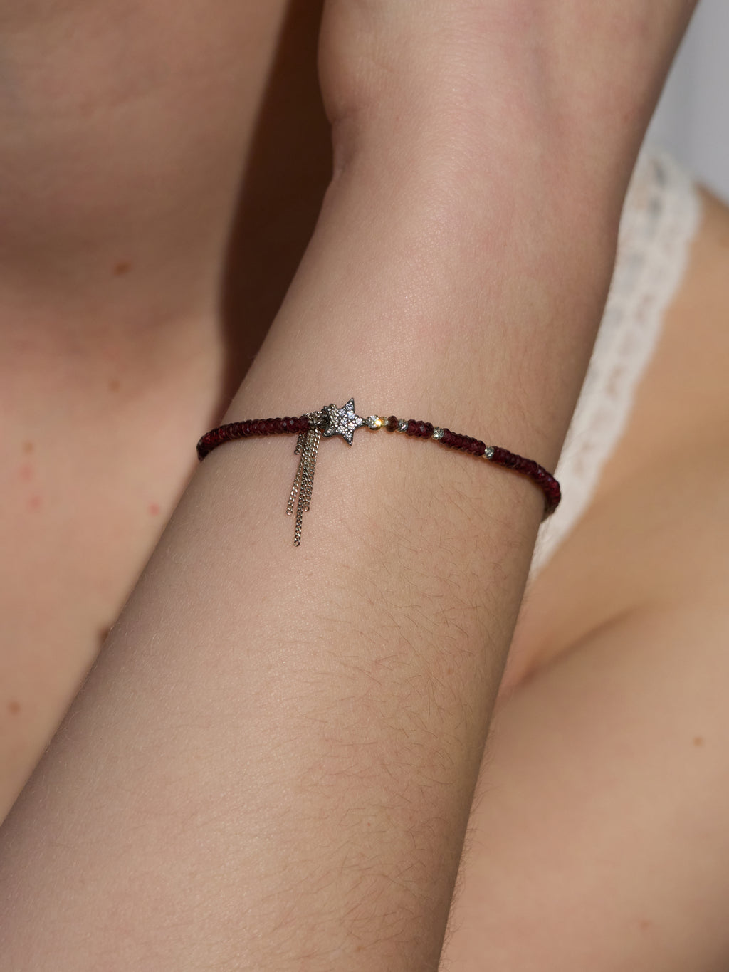 Garnet Shooting Star Bracelet