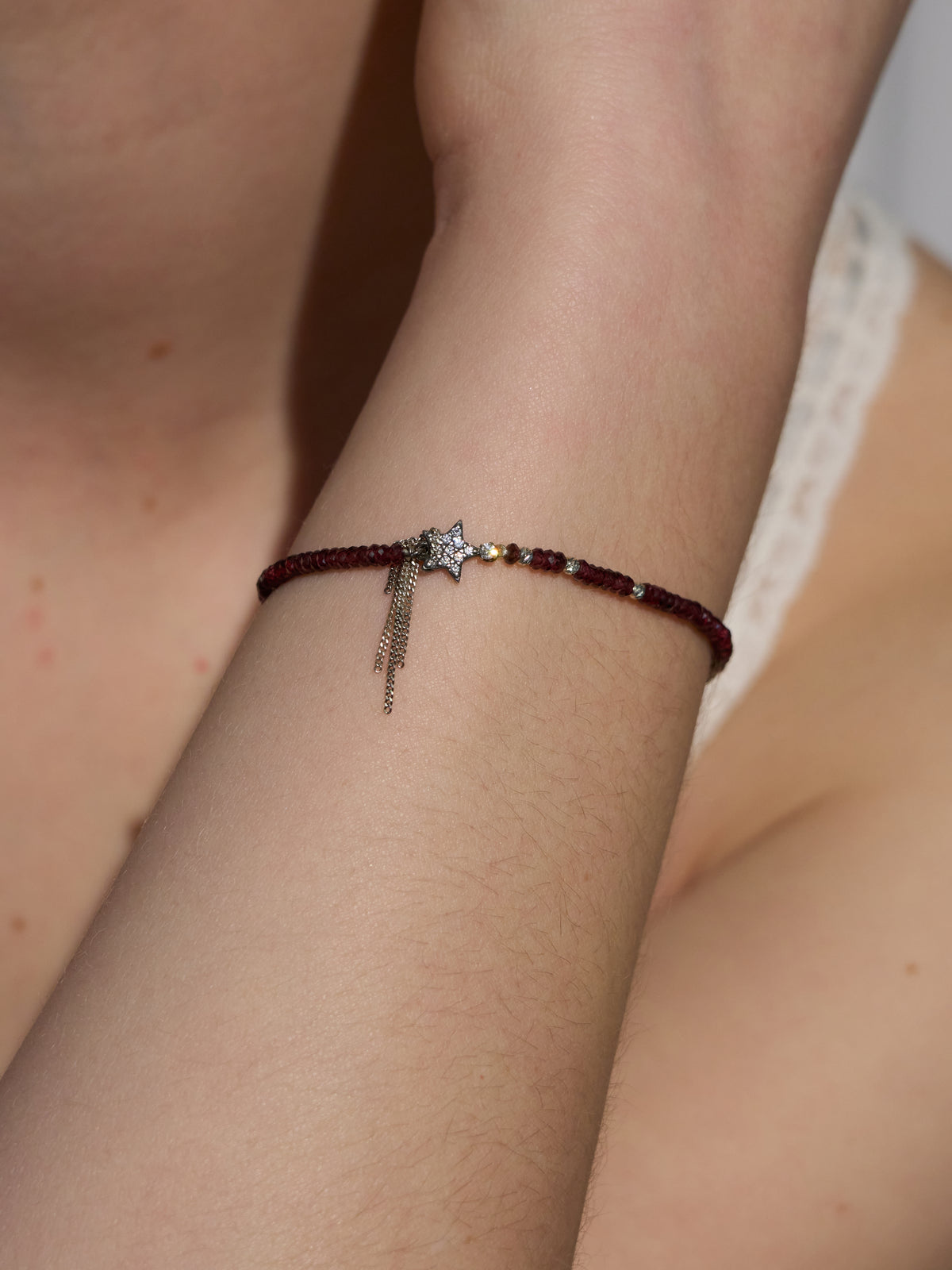 Garnet Shooting Star Bracelet