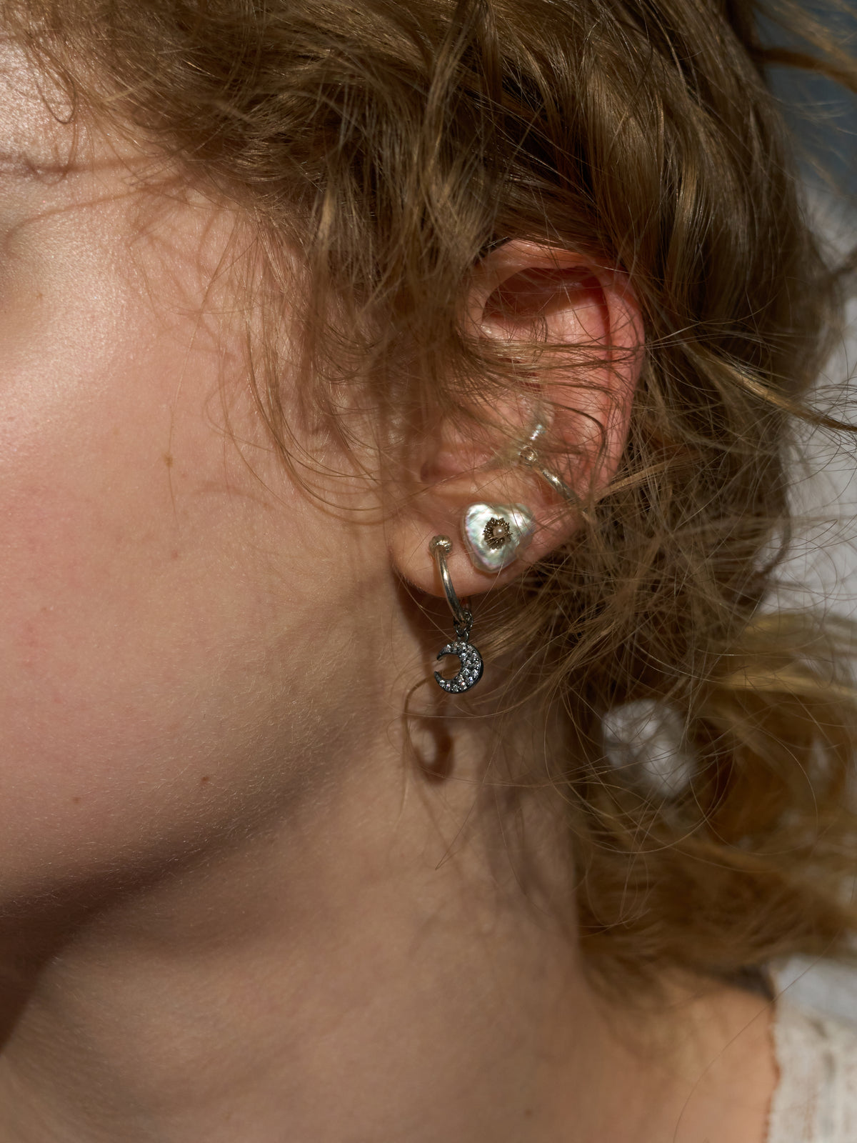 Pearl Heart Studs