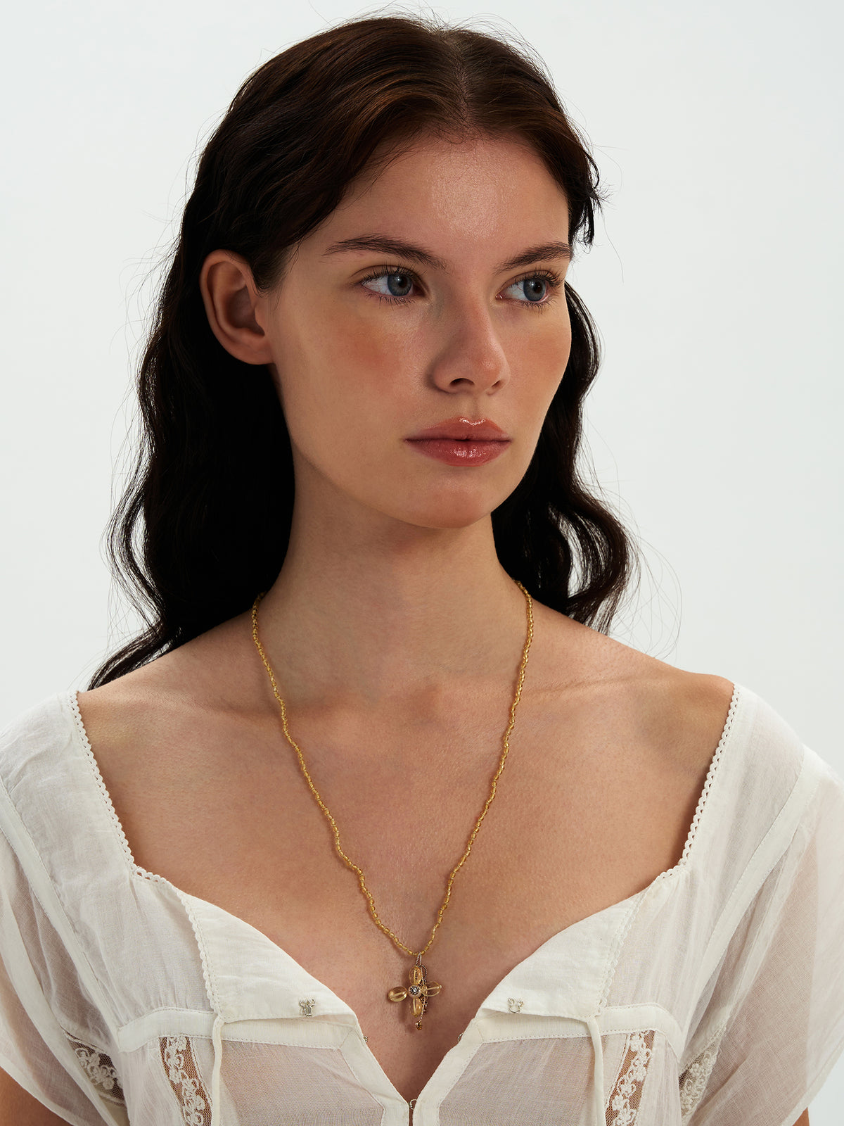 Cross Bloom Necklace