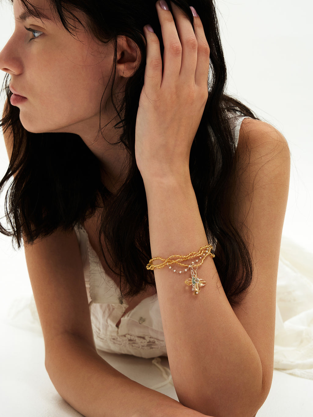 Cross Bloom Trio Bracelet