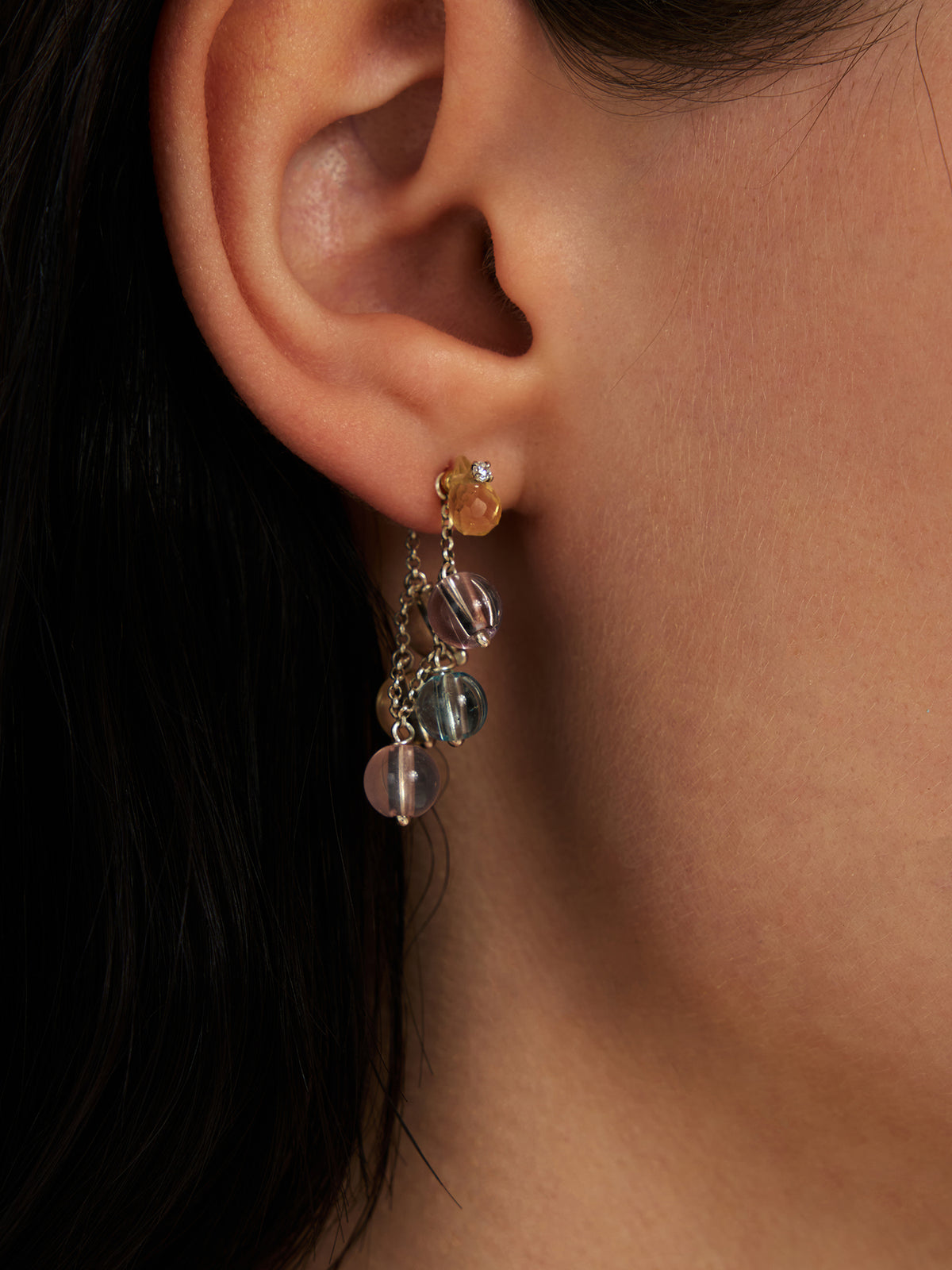 Prismatic Rain Drop Earrings