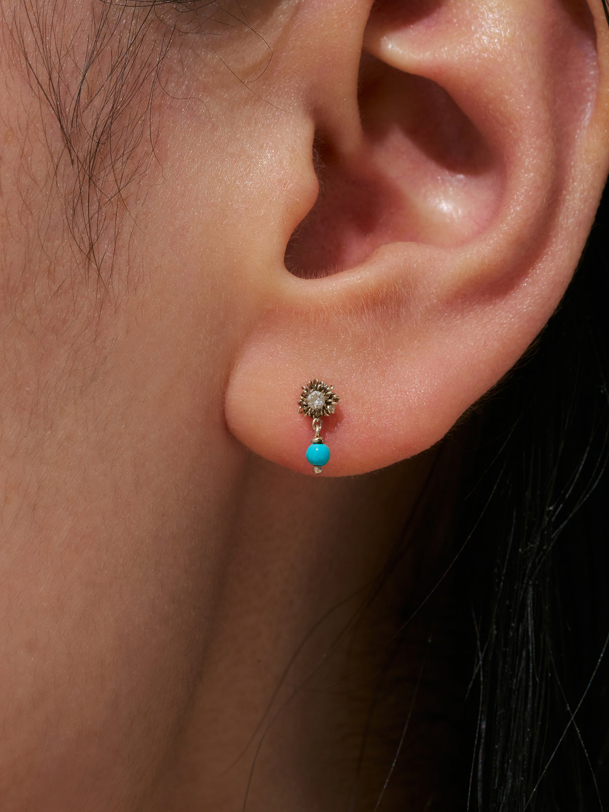 Daisy Blue Drop Earrings