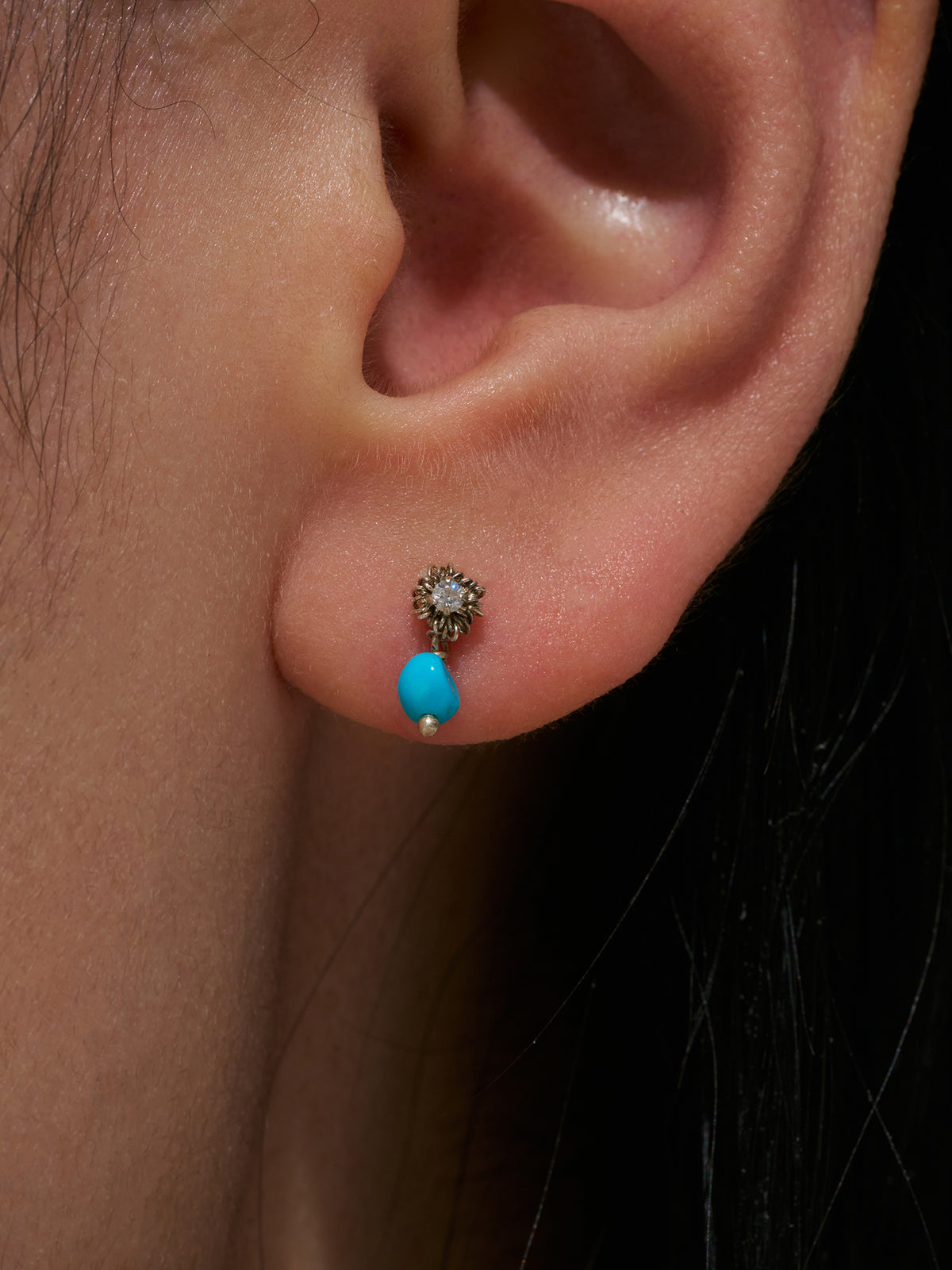 Daisy Blue Drop Earrings