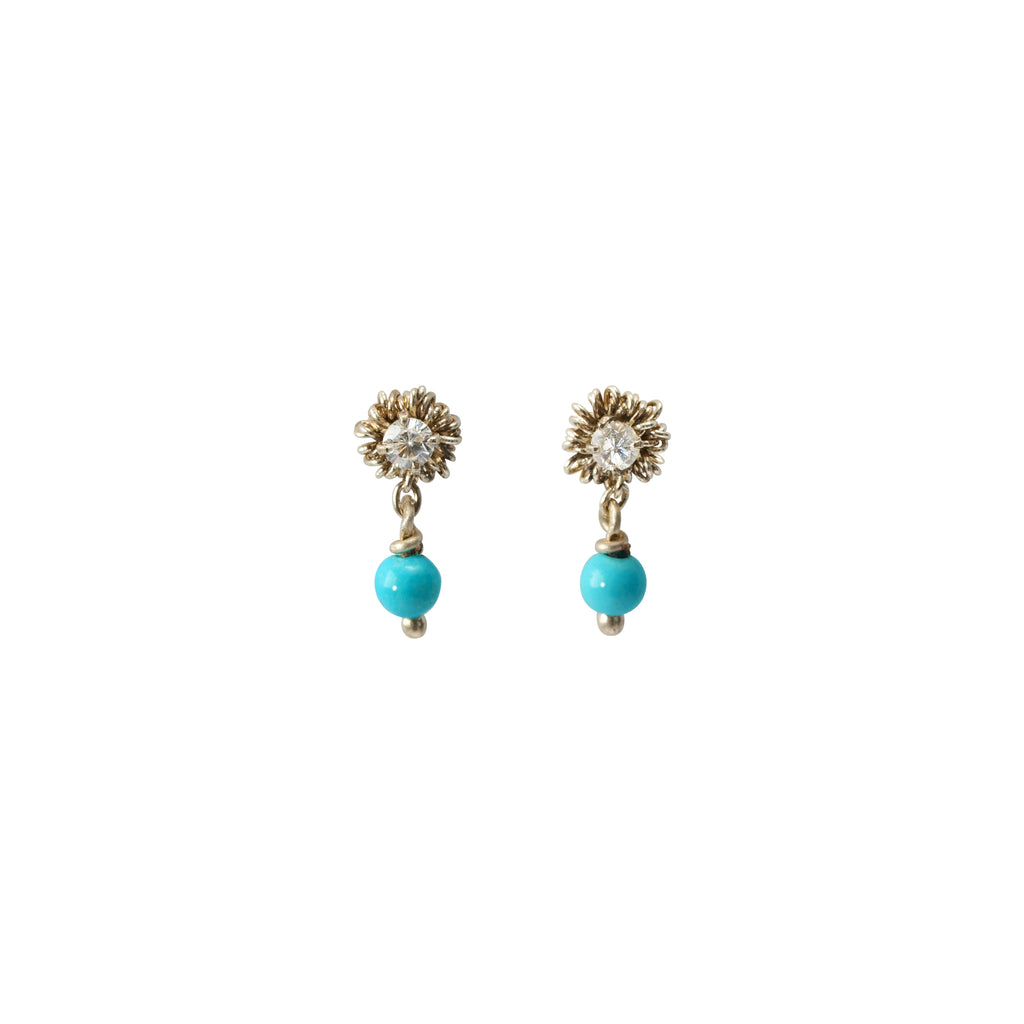 Daisy Blue Drop Earrings