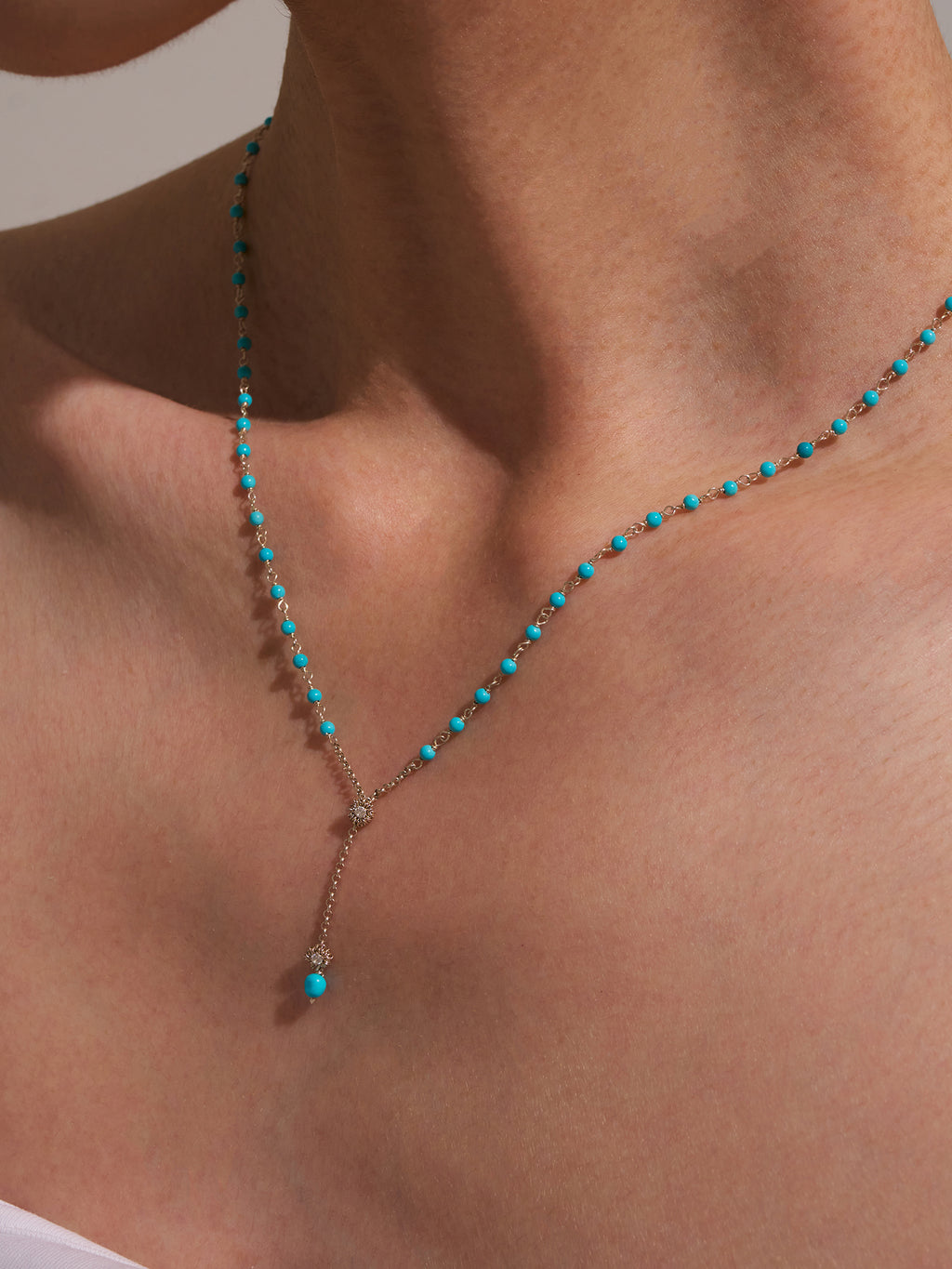 Daisy Blue Necklace
