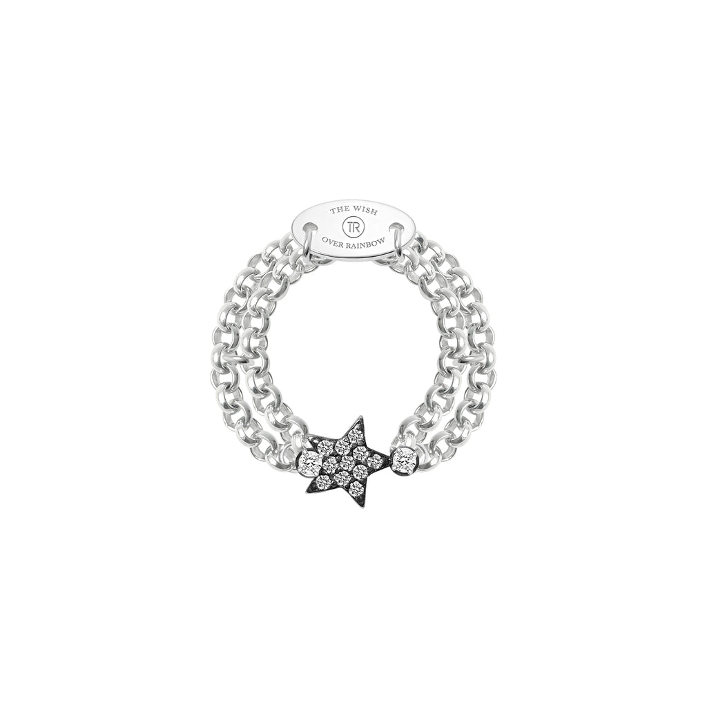 Double-Band Star Ring