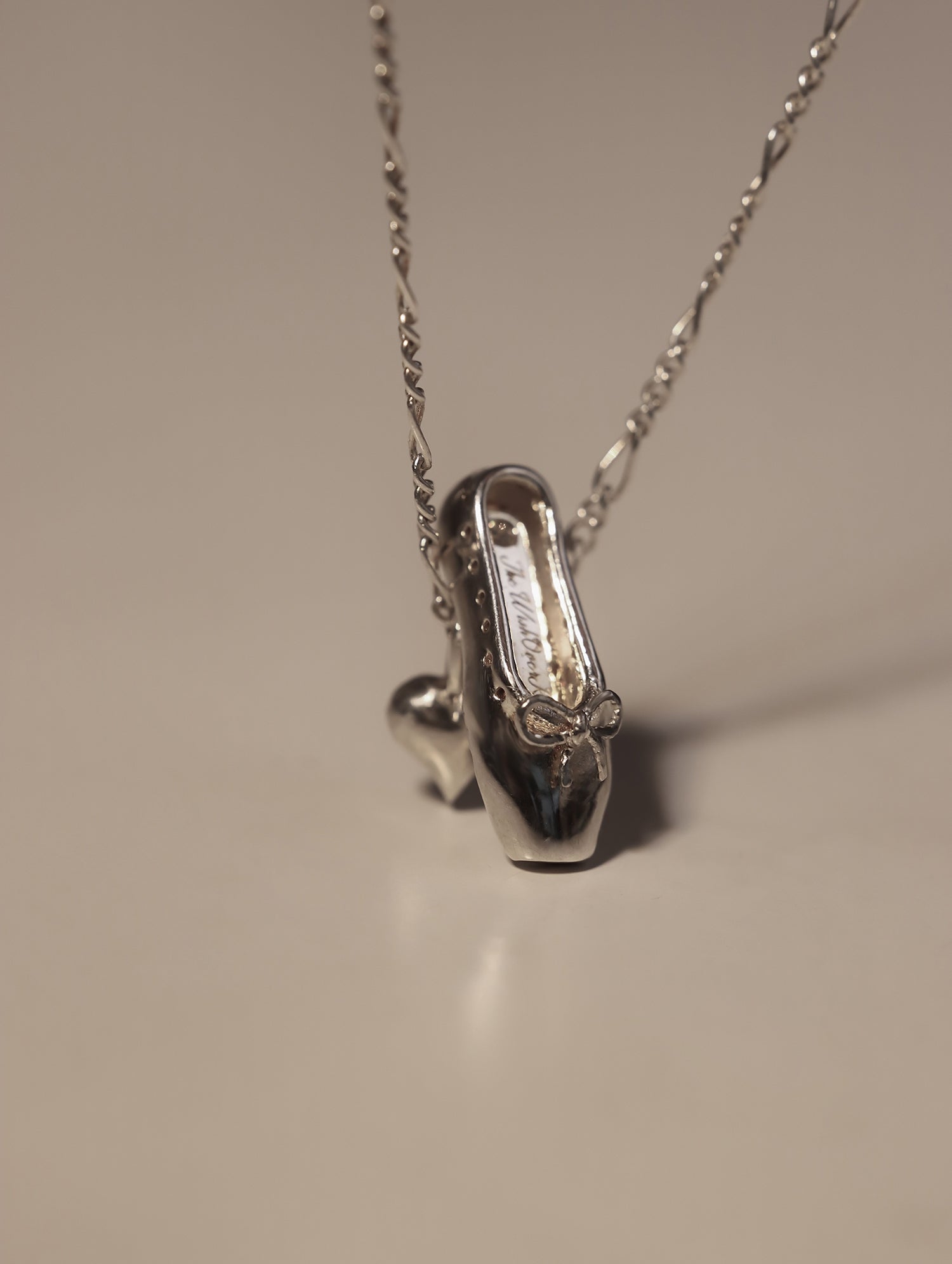 Ballet Shoe Necklace in S925 Silver