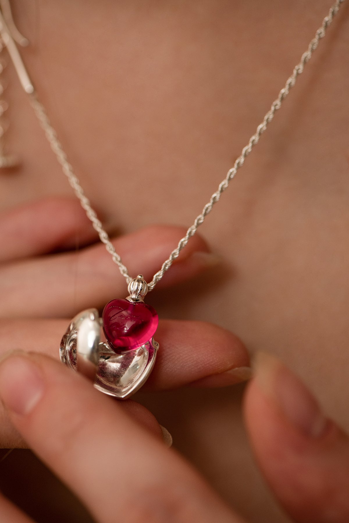 Heart in a Bottle Necklace