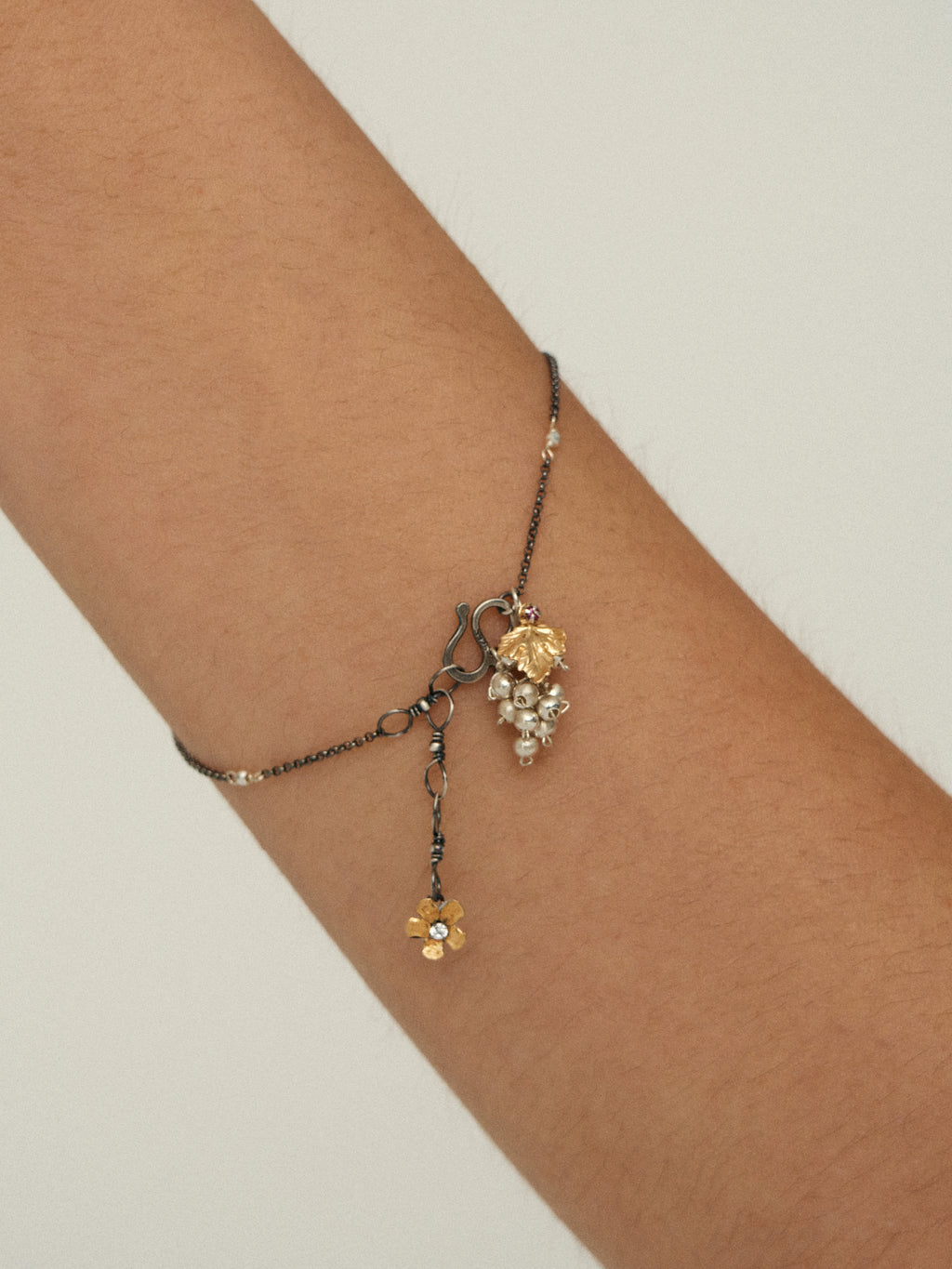 Pinot Gris Charm Drop Bracelet