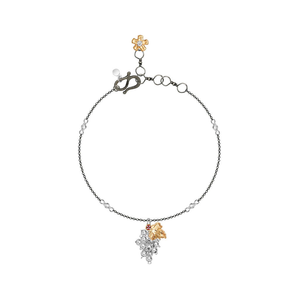 Pinot Gris Charm Drop Bracelet