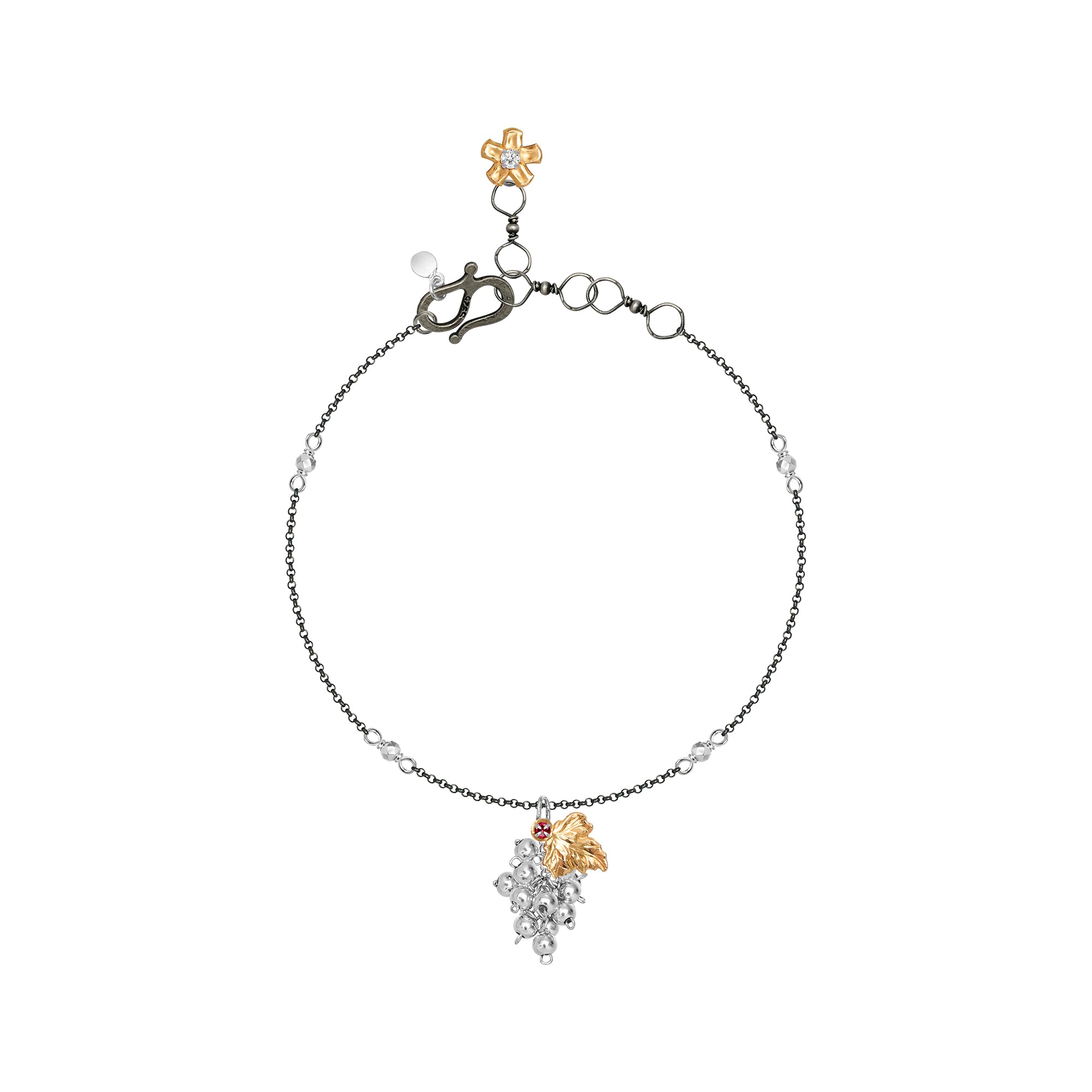 Pinot Gris Charm Drop Bracelet