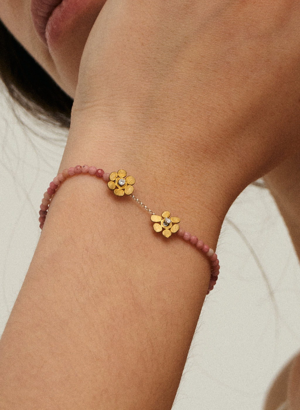 Pinot Gris Antique Blossom Rhodochrosite Bracelet