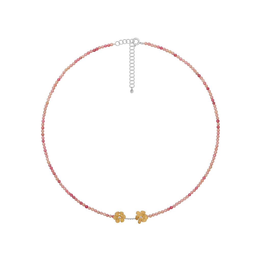 Pinot Gris Antique Blossom Rhodochrosite Necklace