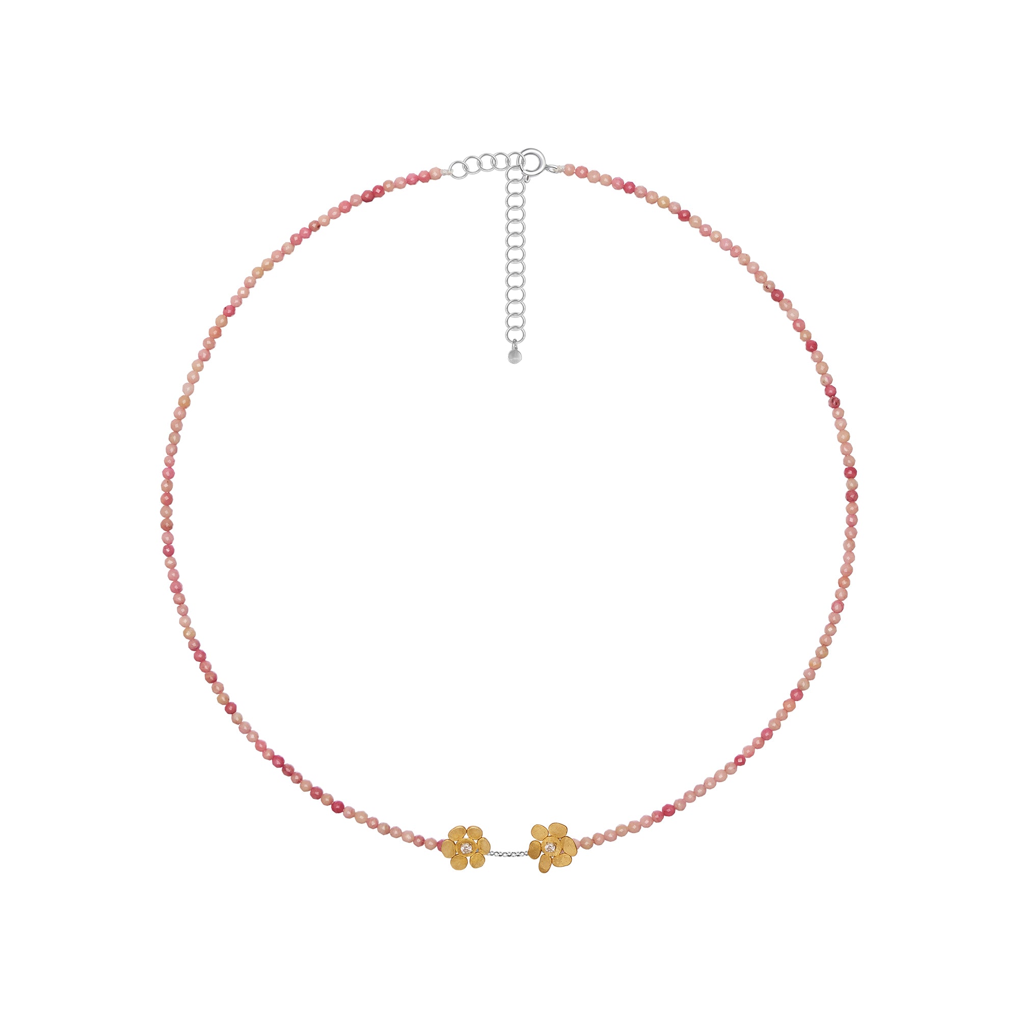 Pinot Gris Antique Blossom Rhodochrosite Necklace