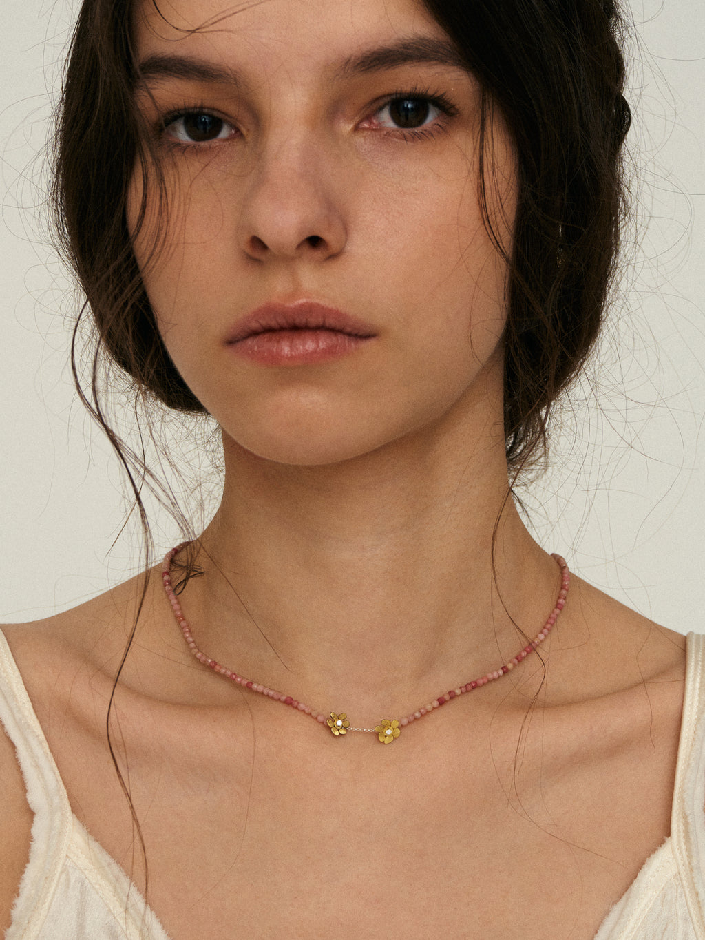 Pinot Gris Antique Blossom Rhodochrosite Necklace