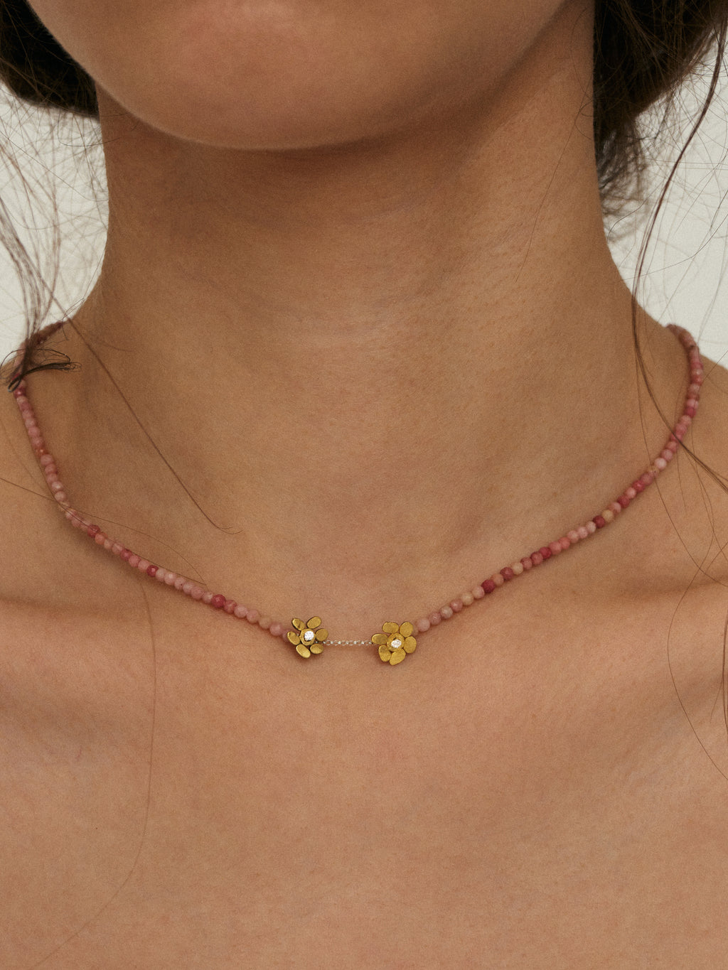 Pinot Gris Antique Blossom Rhodochrosite Necklace