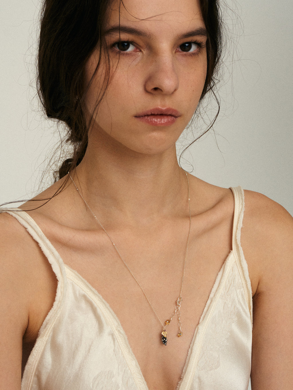 Pinot Gris Black Pendant Necklace