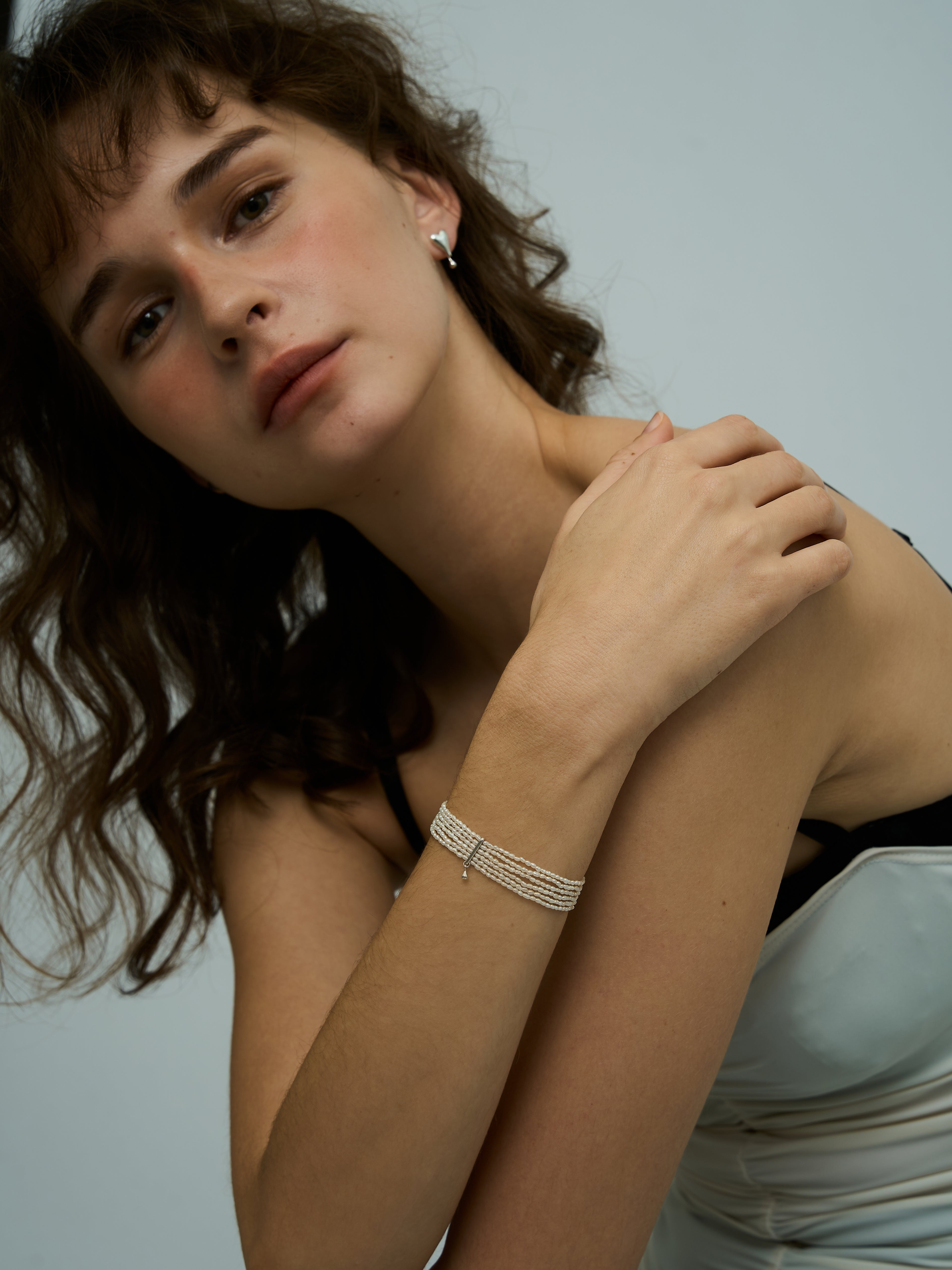 S925 Silver Six-Layer Pearl Bracelet